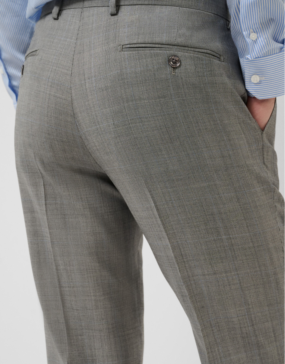 Traje half canvas slim fit cuadros tonos grises | Roberto Verino