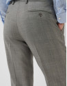 Half canvas slim fit suit in grey check - Man | Roberto Verino