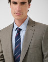 Slim fit mink wool half canvas suit - Man | Roberto Verino