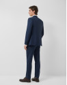 Regular fit dark blue faux smooth half canvas... | Roberto Verino