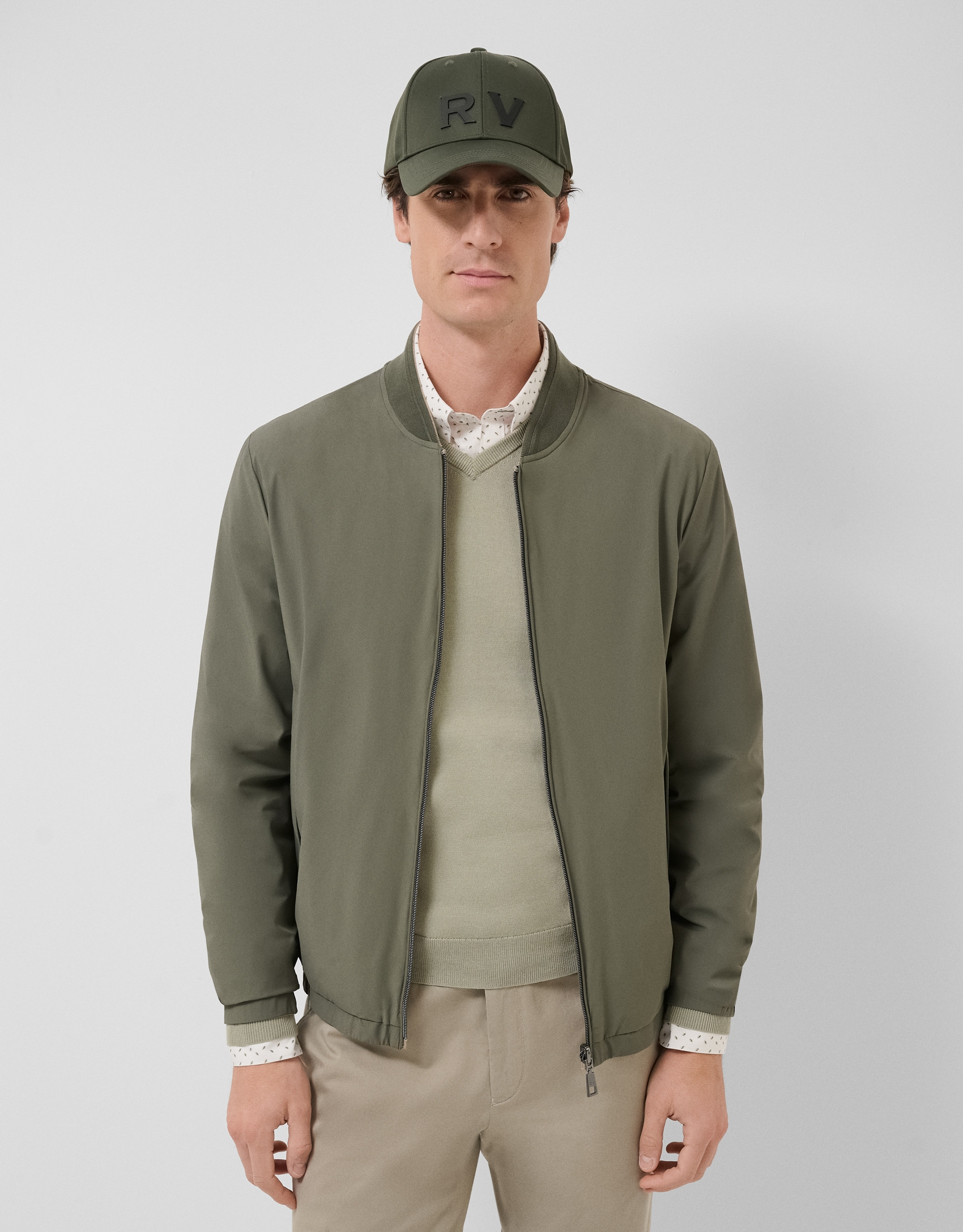 Cazadora reversible caqui/camel - Hombre | Roberto Verino