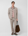 Grey linen overshirt - Man - SS2026 | Roberto Verino