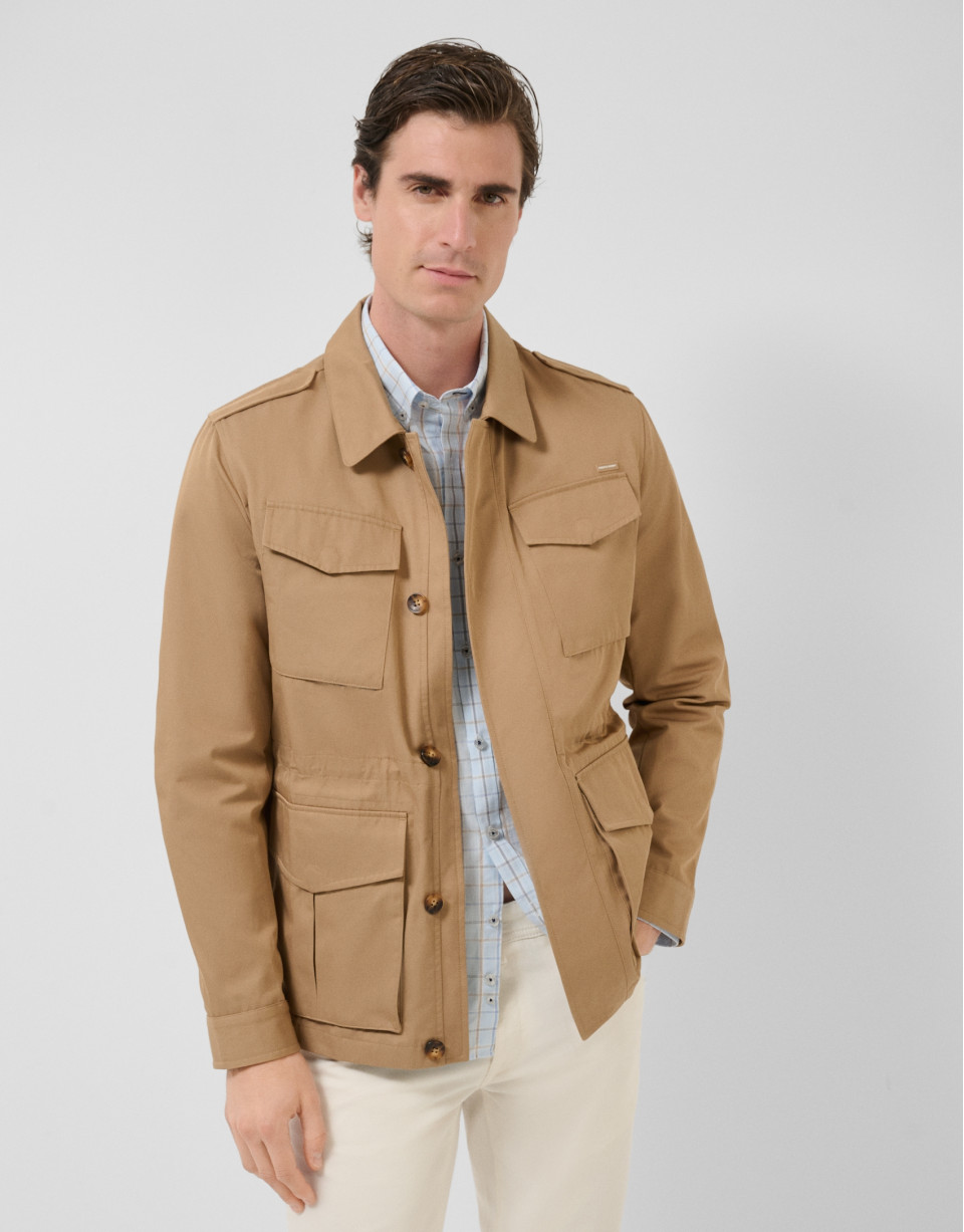 Camel four-pocket parka - Man - SS2026 | Roberto Verino