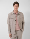Grey linen overshirt - Man - SS2026 | Roberto Verino