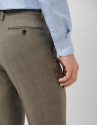 Slim fit mink wool half canvas suit - Man | Roberto Verino