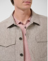 Grey linen overshirt - Man - SS2026 | Roberto Verino