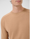 Jersey algodón liso high twist tostado - Hombre | Roberto Verino