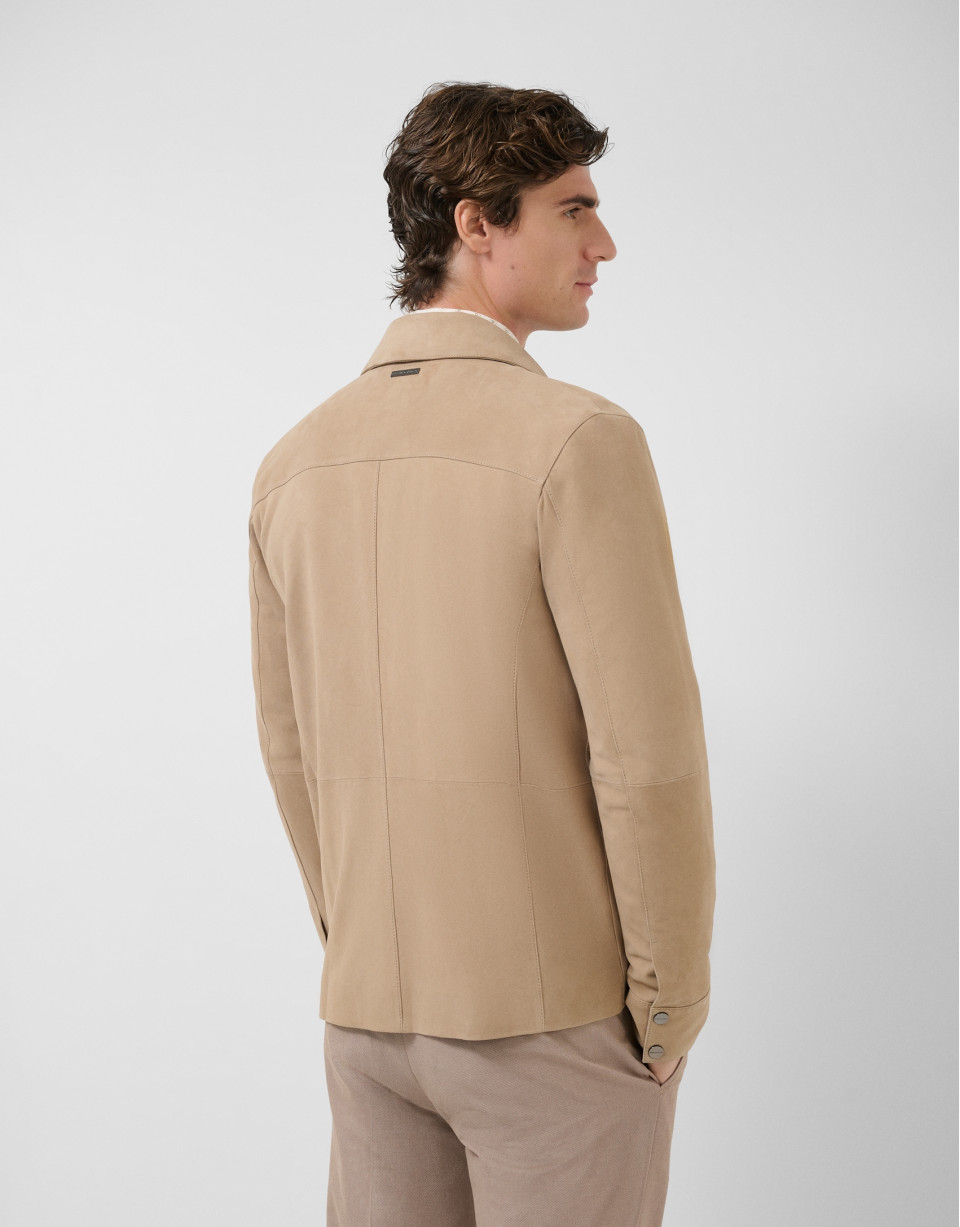 Sobrecamisa napa beige - Hombre - PV2026 | Roberto Verino