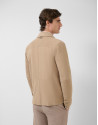 Beige nappa leather overshirt - Man - SS2026 | Roberto Verino