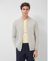 Light grey melange zip-up jacket - Man - SS2026 | Roberto Verino