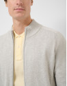 Chaqueta cremallera gris claro melange - Hombre | Roberto Verino