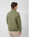 Khaki half-zip sweatshirt with chest logo - Man | Roberto Verino