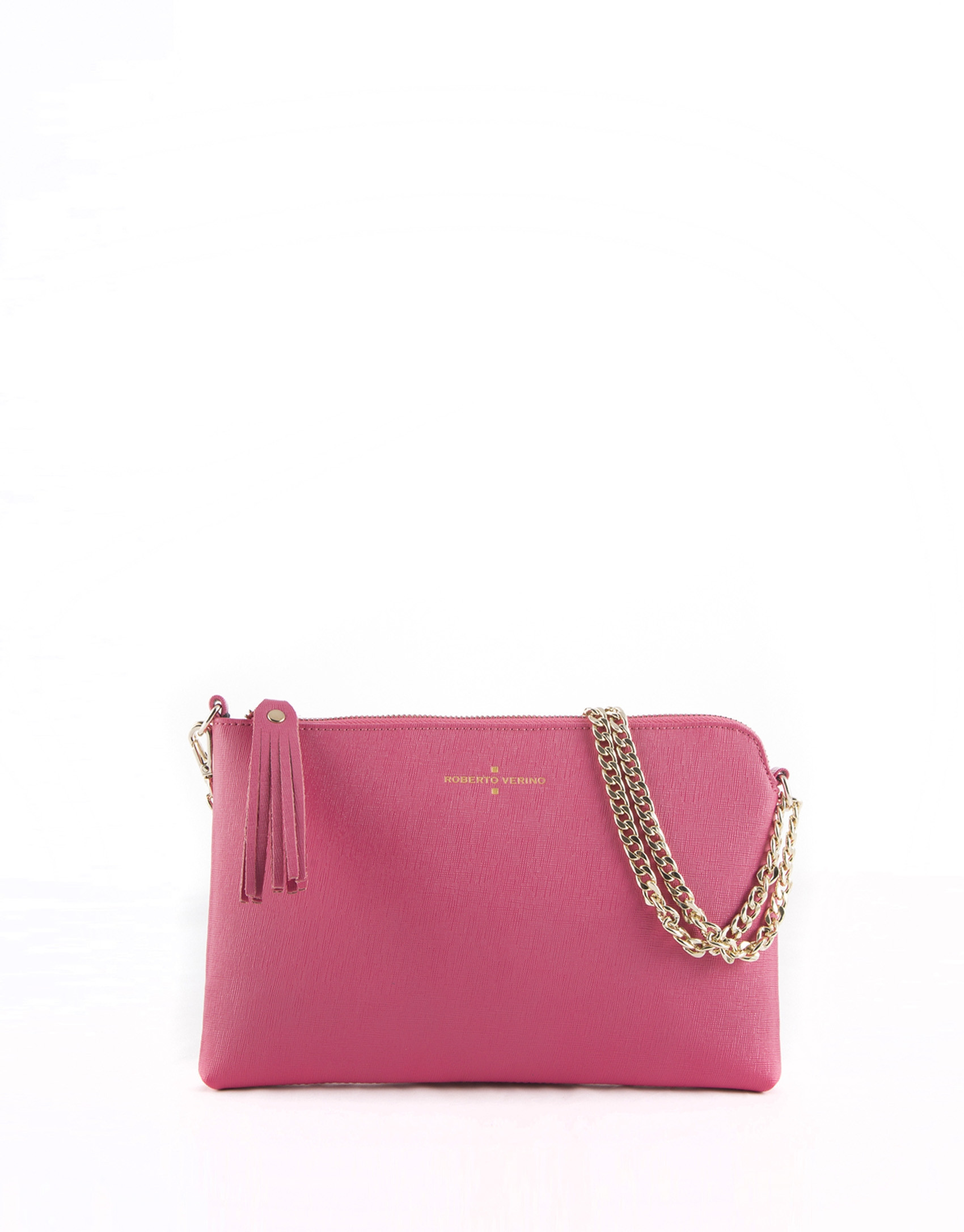 Bolso Clutch Lisa piel fucsia