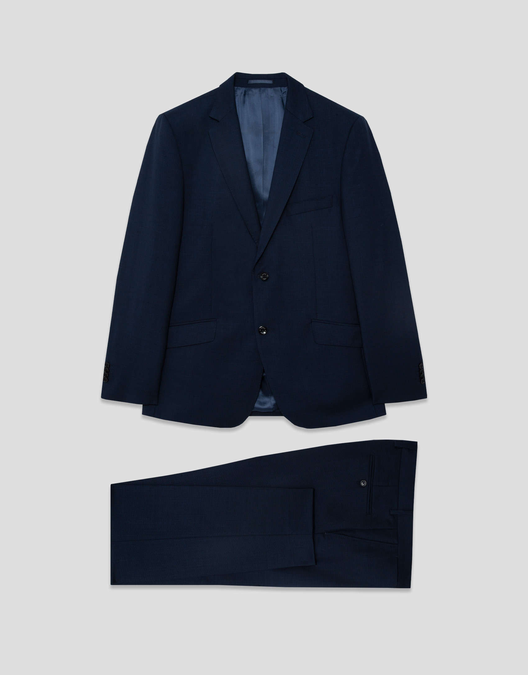 Traje half canvas regular fit falso liso azul... | Roberto Verino