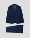Traje half canvas slim fit ojo de perdiz azul | Roberto Verino