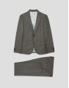 Slim fit mink wool half canvas suit - Man | Roberto Verino
