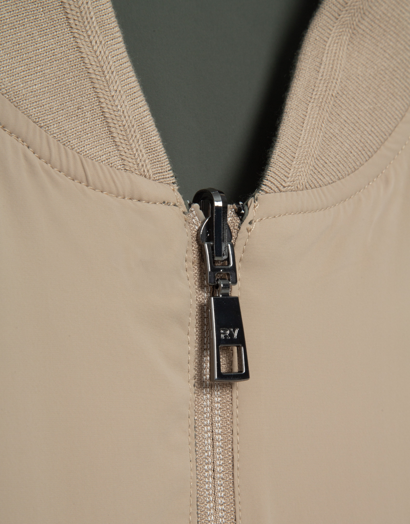 Reversible khaki/camel jacket - Man - SS2026 | Roberto Verino