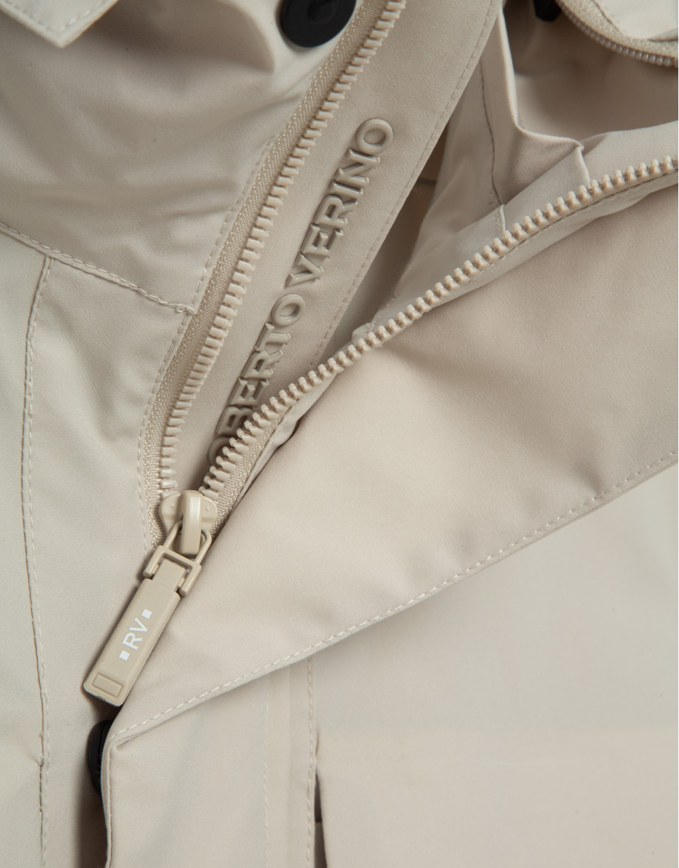 Long beige parka - Man - SS2026 | Roberto Verino
