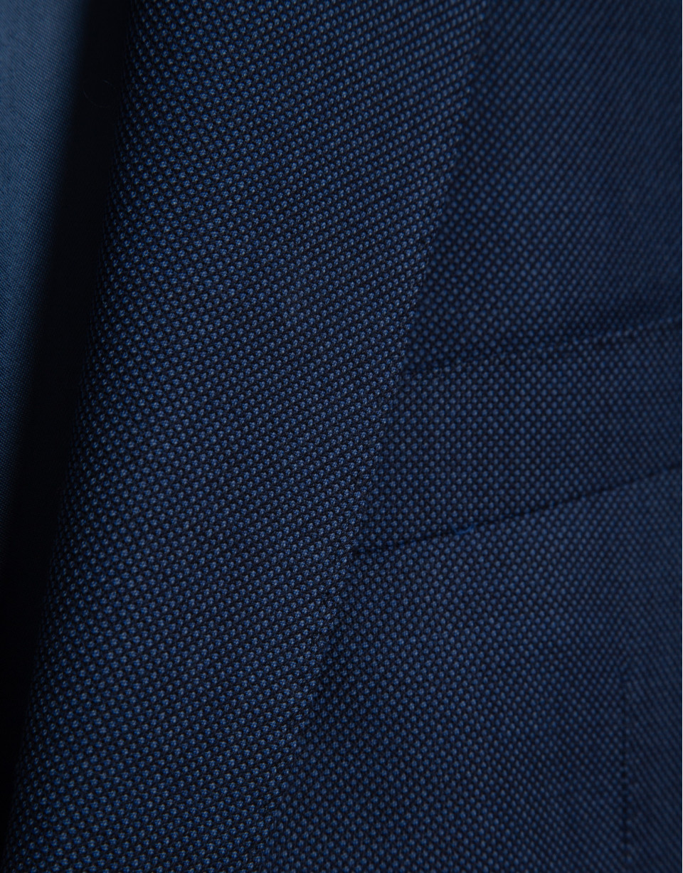 Traje half canvas slim fit ojo de perdiz azul | Roberto Verino
