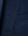 Half canvas slim fit suit in blue bird's eye | Roberto Verino