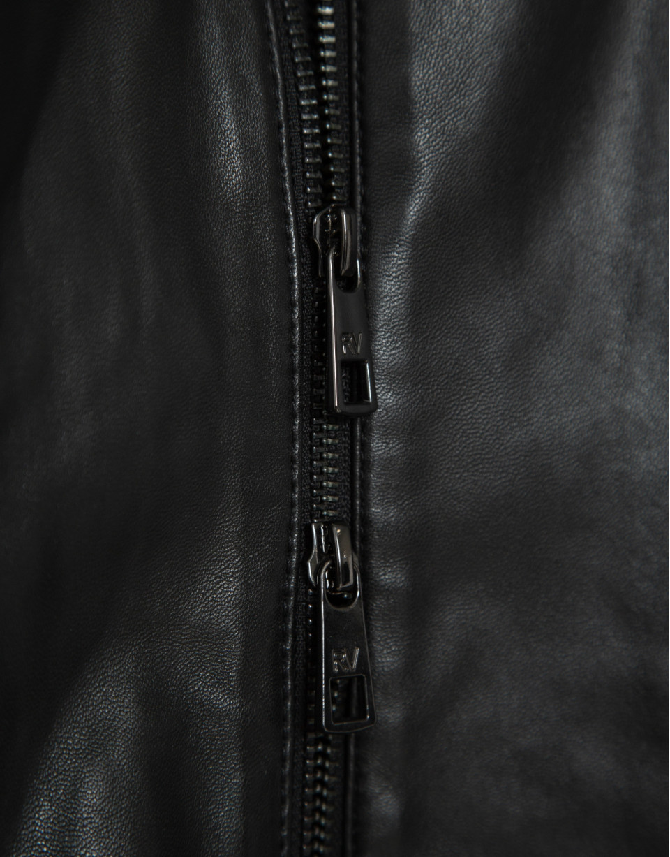 Black nappa leather jacket - Man - SS2025 | Roberto Verino