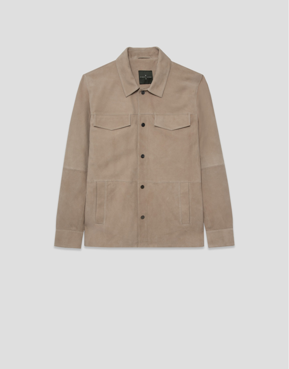 Sobrecamisa napa beige - Hombre - PV2026 | Roberto Verino