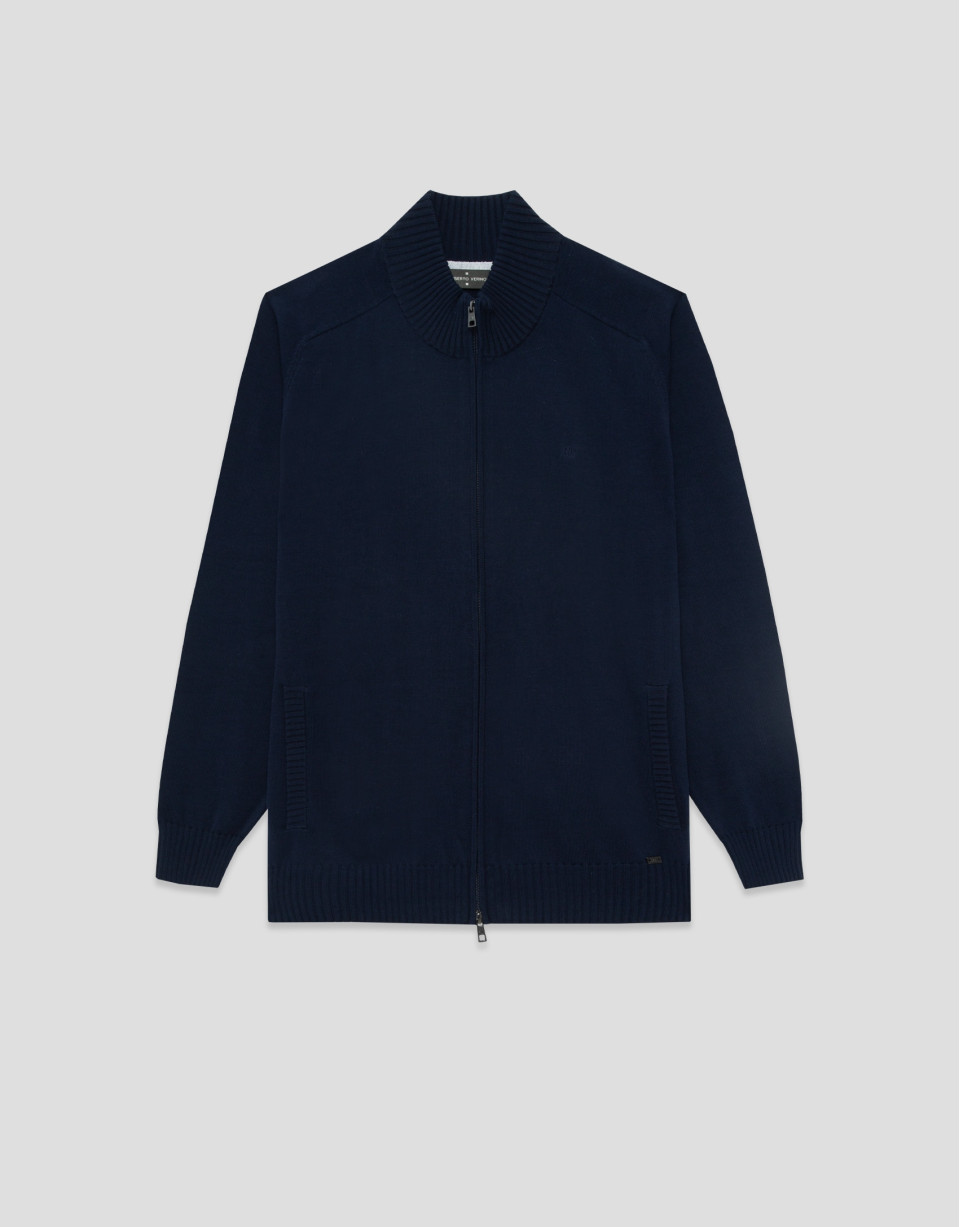 Navy zip-up jacket - Man - SS2026 | Roberto Verino