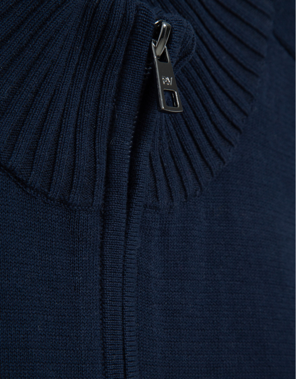 Navy zip-up jacket - Man - SS2026 | Roberto Verino