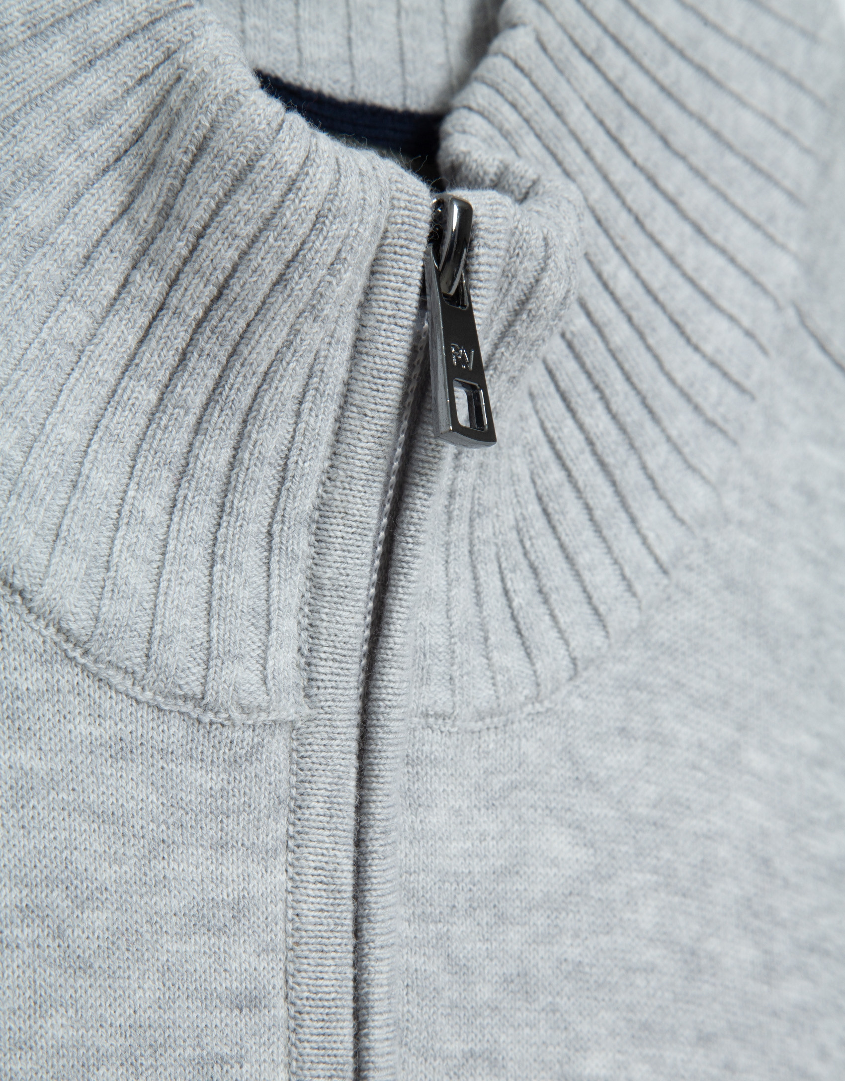 Light grey melange zip-up jacket - Man - SS2026 | Roberto Verino