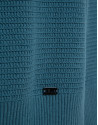 Teal high twist knit jumper - Man - SS2026 | Roberto Verino