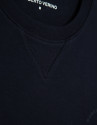 Navy sweatshirt with matching logo on chest | Roberto Verino
