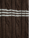 Mink and white cable knit jumper - Man - SS2026 | Roberto Verino