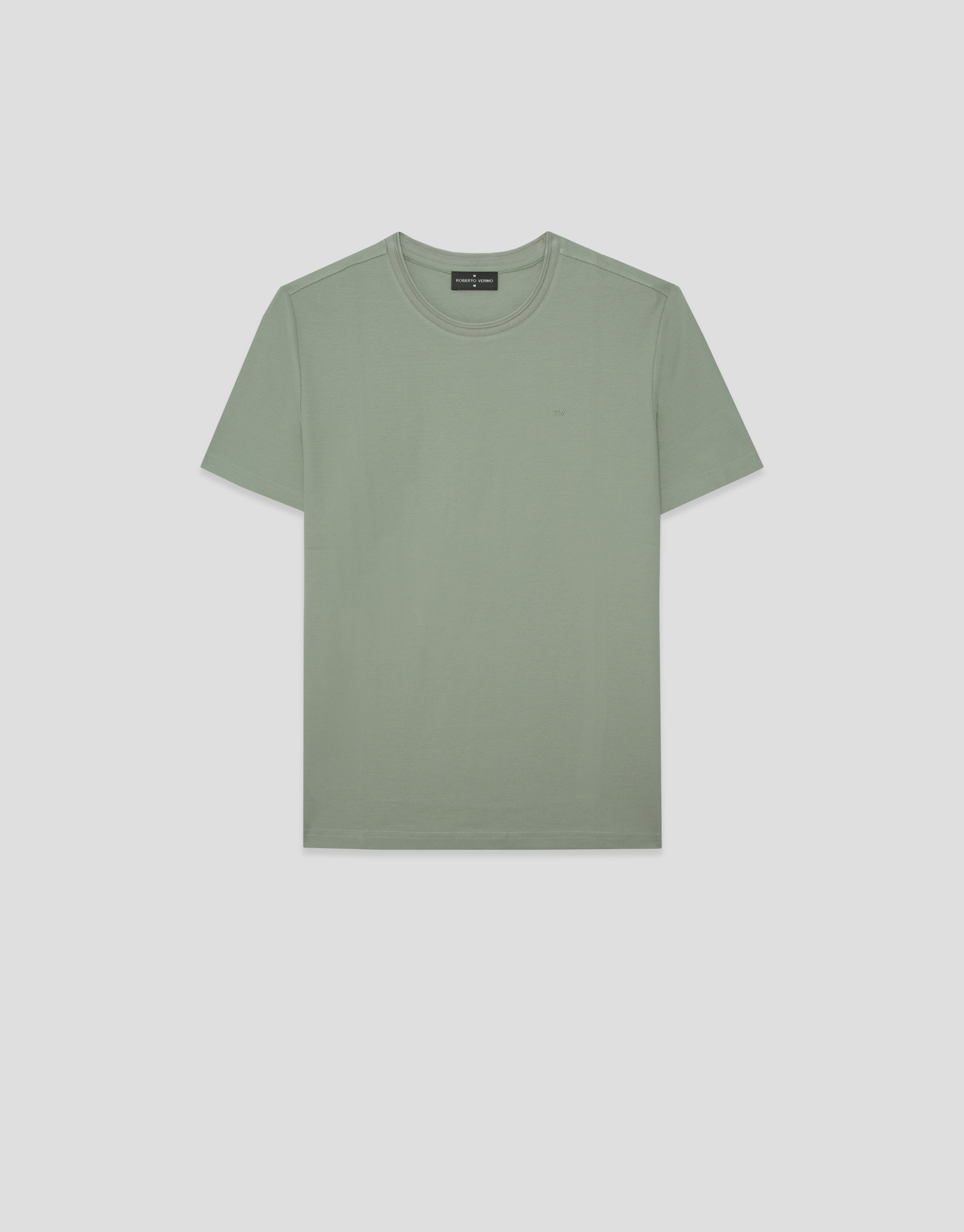 Camiseta manga corta piqué caqui claro - Hombre | Roberto Verino
