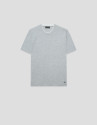 Camiseta manga corta tricotada gris melange | Roberto Verino