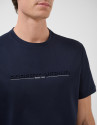 Camiseta manga corta marino con logo pecho | Roberto Verino