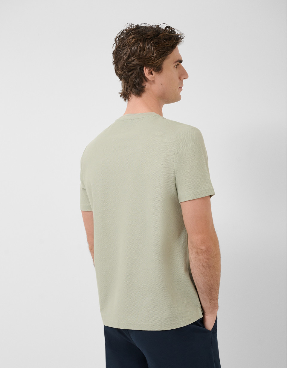 Camiseta manga corta piqué caqui claro - Hombre | Roberto Verino
