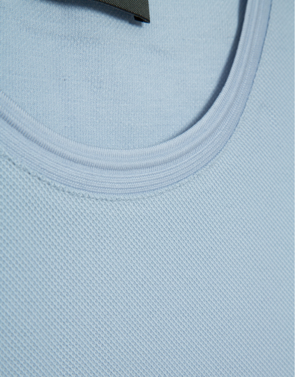 Camiseta manga corta piqué celeste - Hombre | Roberto Verino