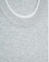 Grey melange knitted short-sleeved T-shirt | Roberto Verino