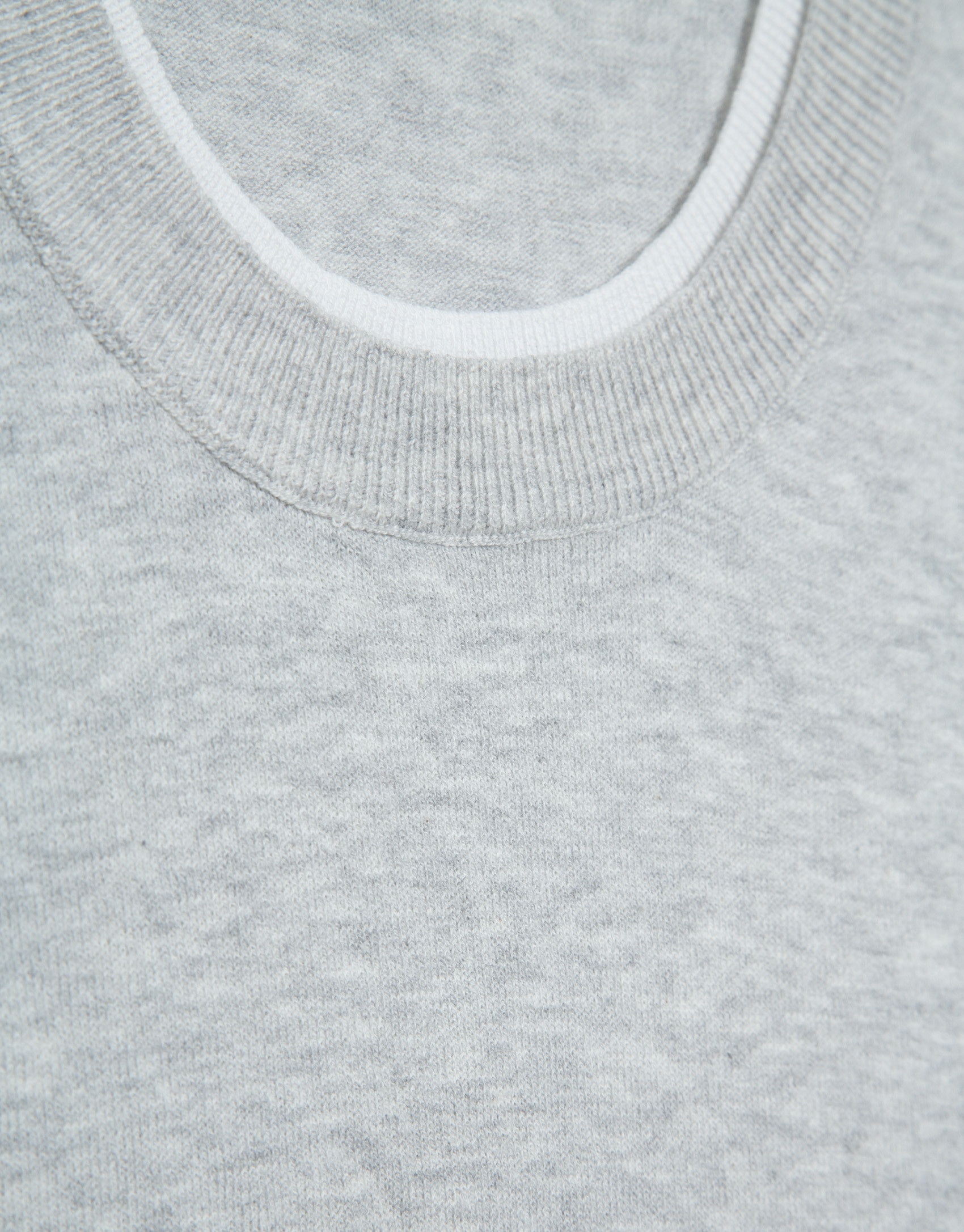 Camiseta manga corta tricotada gris melange | Roberto Verino