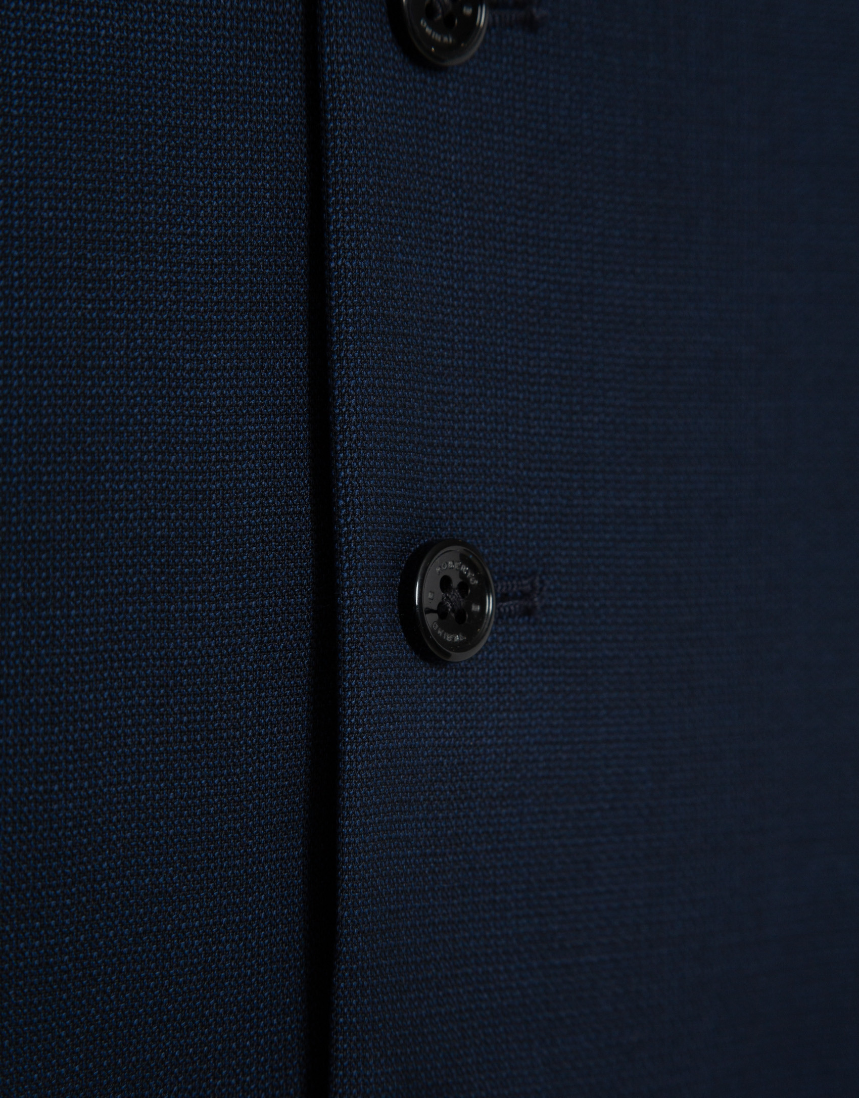 Navy blue wool faux plain dress waistcoat - Man | Roberto Verino