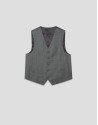 Grey checked waistcoat - Man - SS2026 | Roberto Verino