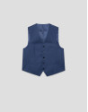 Chaleco de traje lana azul grisáceo - Hombre | Roberto Verino