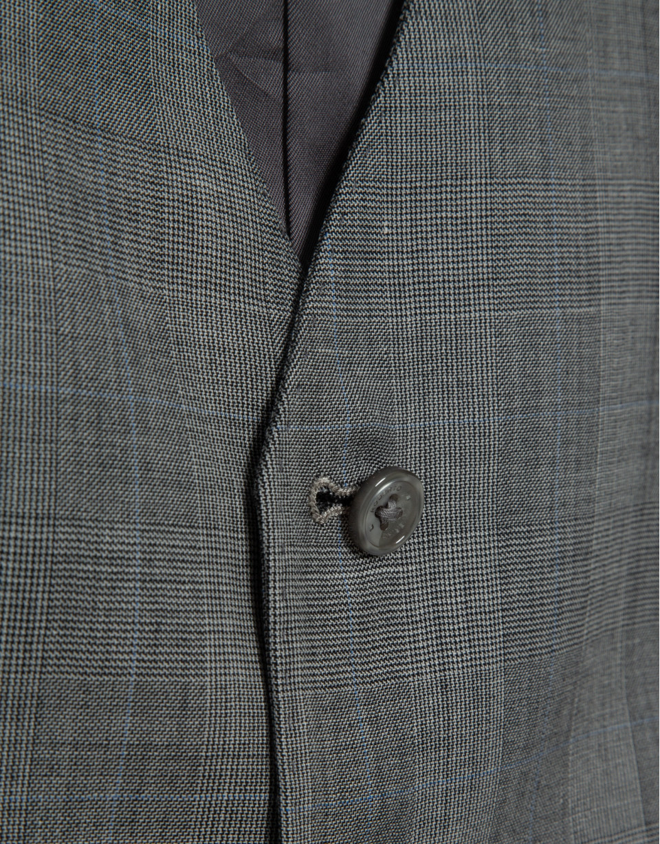 Grey checked waistcoat - Man - SS2026 | Roberto Verino