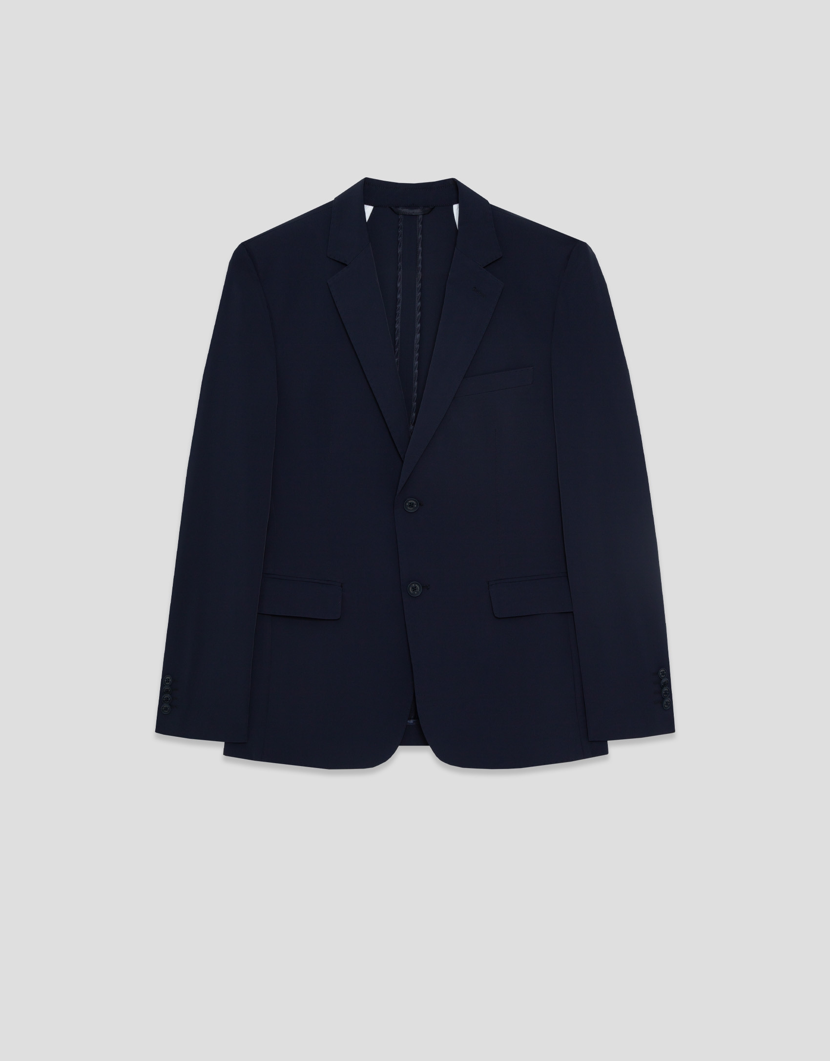 Navy blue technical fabric blazer - Man | Roberto Verino