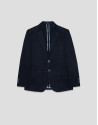 Navy blue faux piqué comfort jacket - Man | Roberto Verino