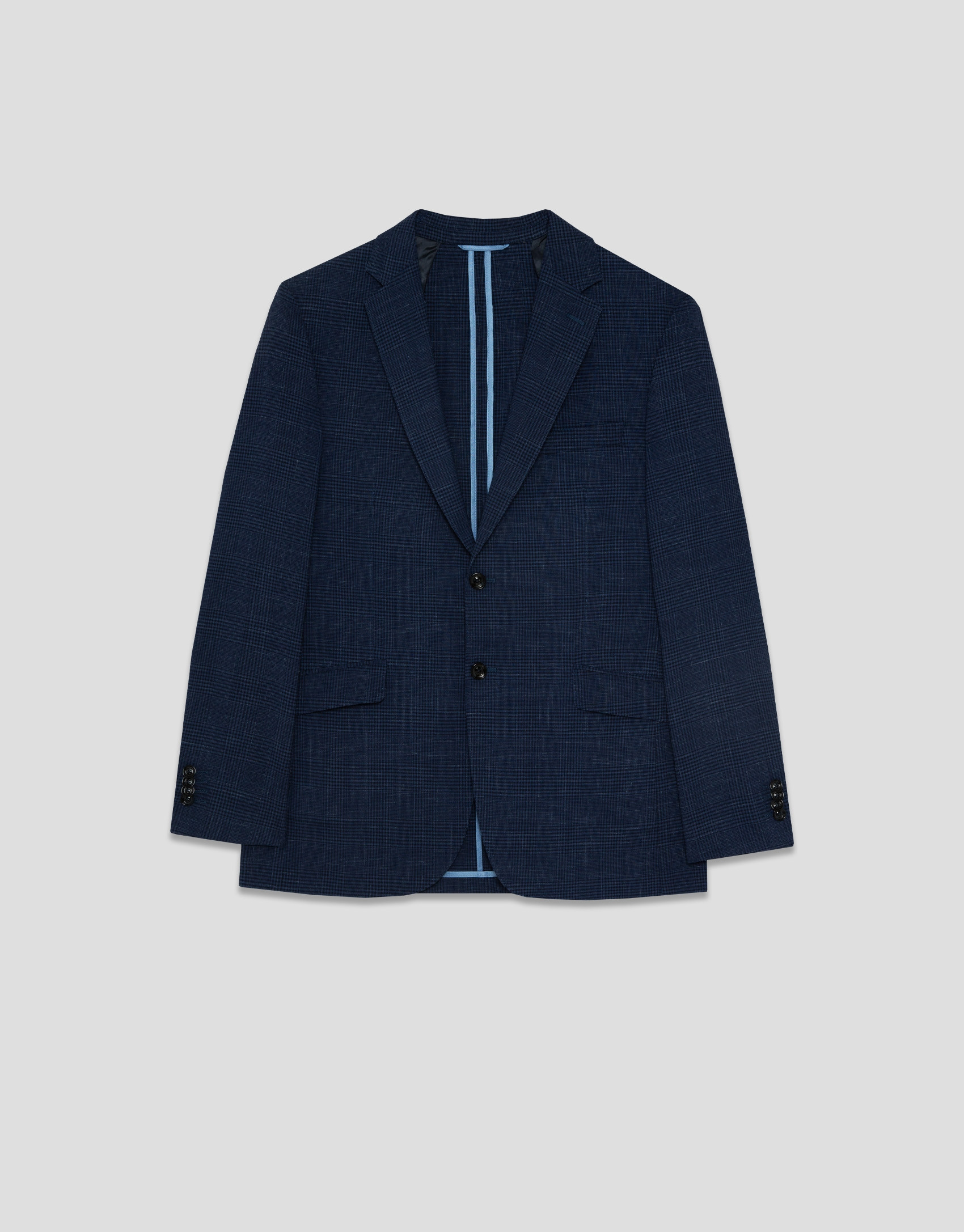 Blue checked blazer - Man - SS2026 | Roberto Verino