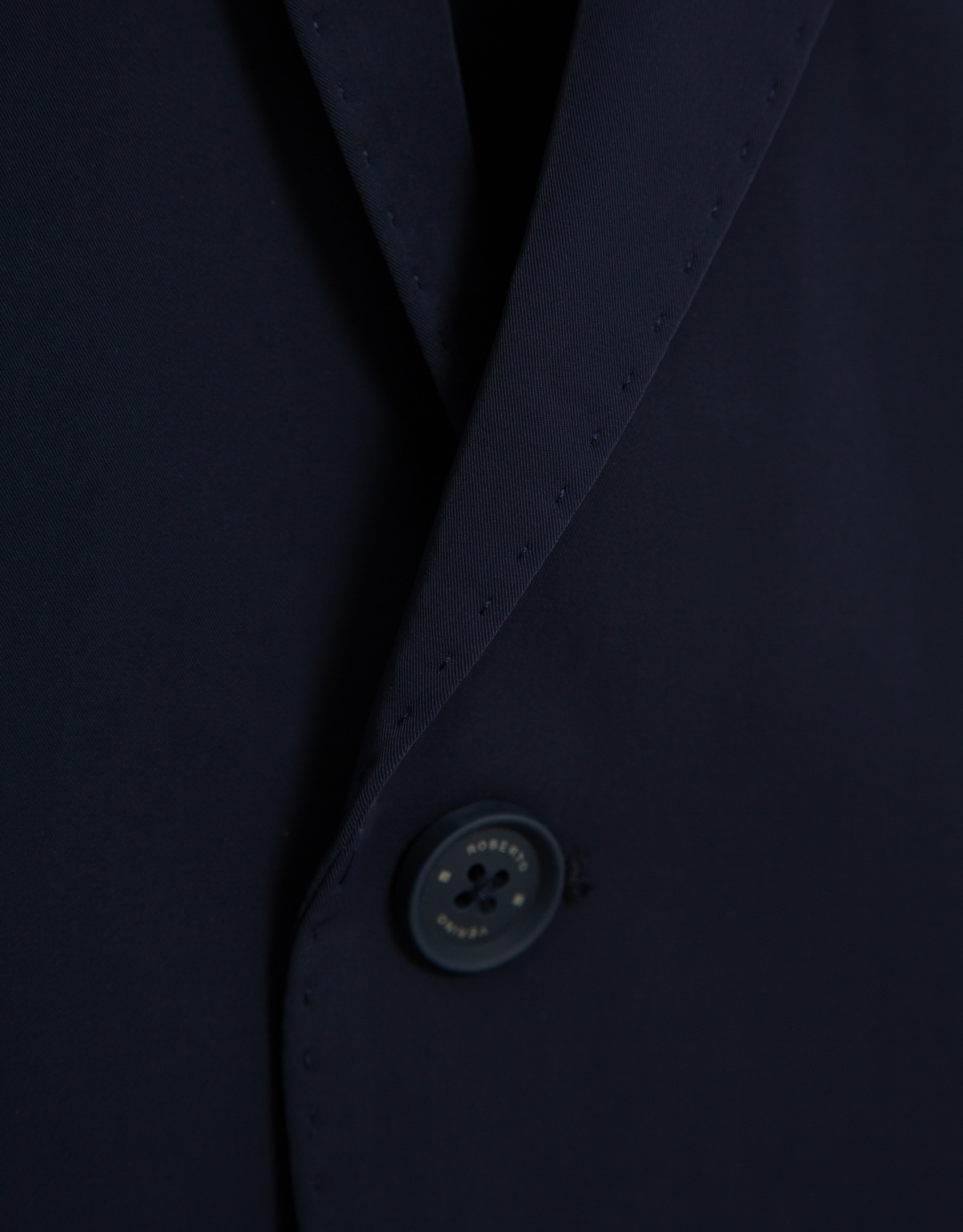 Navy blue technical fabric blazer - Man | Roberto Verino