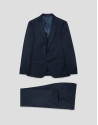 Traje half canvas slim fit falso liso marino | Roberto Verino
