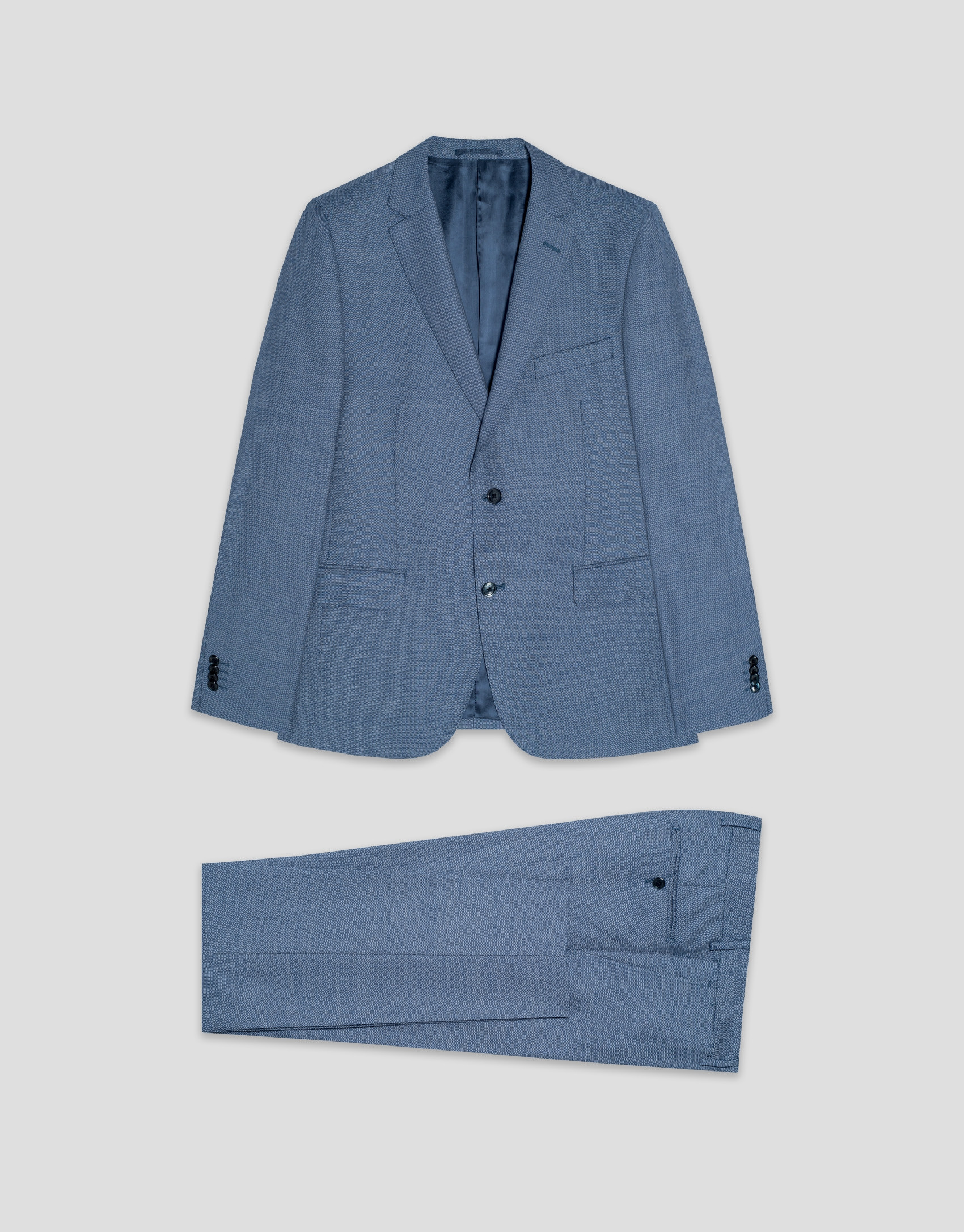 Traje half canvas slim fit ojo perdiz azul ... | Roberto Verino