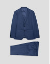 Traje half canvas slim fit liso azul grisáceo | Roberto Verino